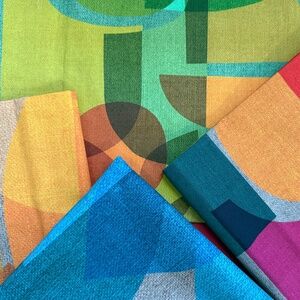 Midcentury MCM Retro cotton fabric - Spoonflower - 1 yd each of 4 designs